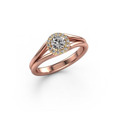Engagement ring Verla rnd 1 585 rose gold zirconia 4.7 mm