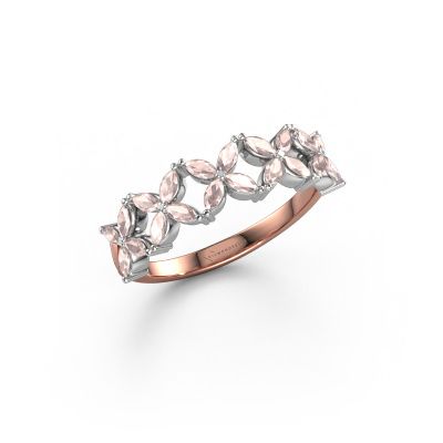 Ring Bree 585 Roségold Morganit Champagner 3x1.5 mm
