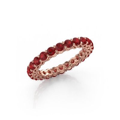 Stackable ring Michelle full 2.7 585 rose gold ruby 2.7 mm