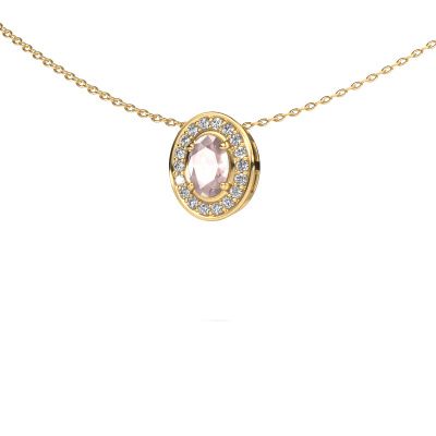 Necklace Madelon 585 gold morganite champagne 6x4 mm