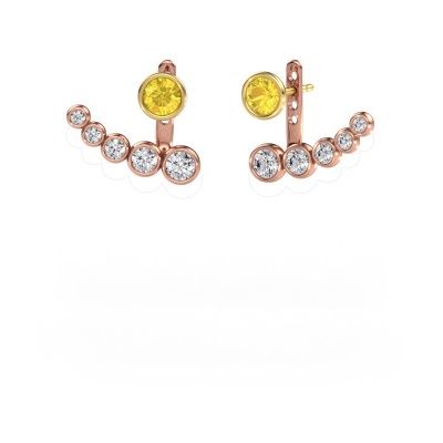 Earrings Wendy 585 rose gold yellow sapphire 5 mm