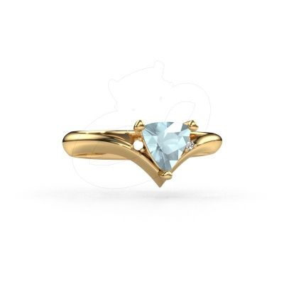 Ring Arlette 585 gold aquamarine 7 mm