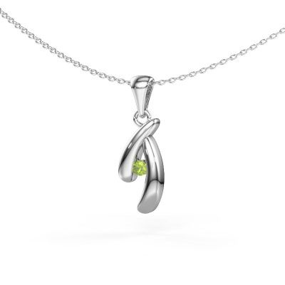 Pendant Jinke 585 white gold peridot 2.5 mm