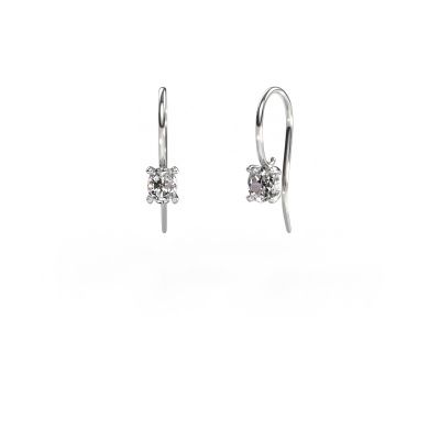 Pendants d'oreilles Cleo OVL 585 or blanc diamant 1.40 crt