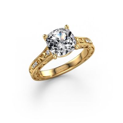 Engagement ring Mallory CUS 585 gold lab grown diamond 2.50 crt