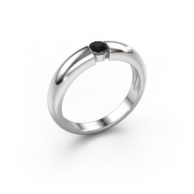 Verlobungsring Amelia 950 Platin Schwarz Diamant 0.18 crt