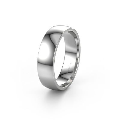 Wedding ring WH0100M26AP 585 white gold ±0.24x0.07 in