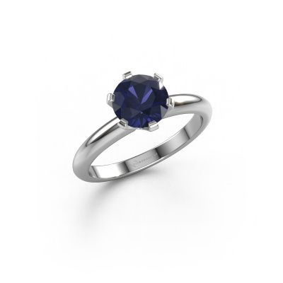 Engagement ring Tiffy 1 585 white gold sapphire 7 mm