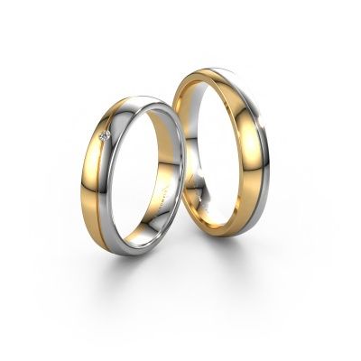 Eheringe set WH0901LM24AP ±4x1.7 mm 14 Karat Gold Diamant 0.012 crt