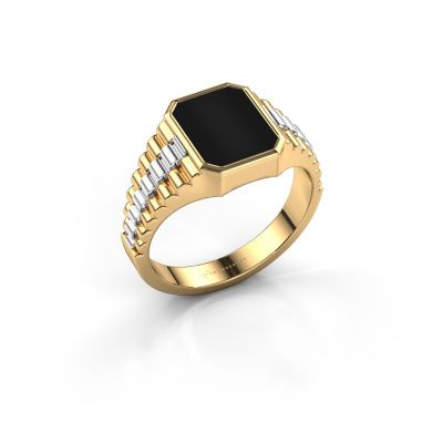 Siegelring Brent 1 585 Gold Onyx 10x8 mm