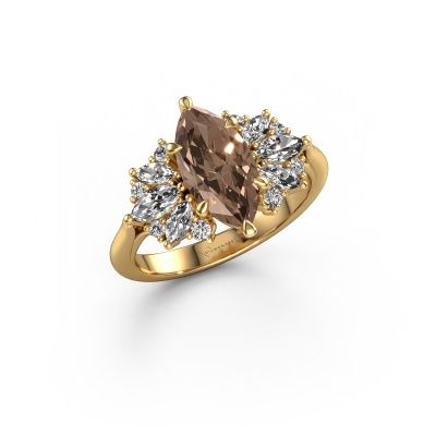 Engagement ring Jaimie 585 gold brown diamond 2.344 crt