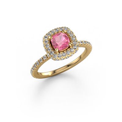 Engagement ring Talitha CUS 585 gold pink sapphire 5 mm