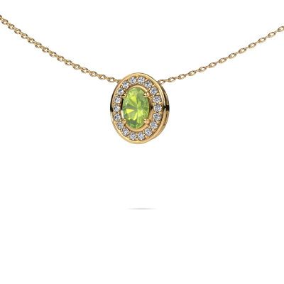 Necklace Madelon 585 gold peridot 6x4 mm