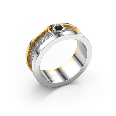 Ehering Francisca 585 Weißgold ±7x2.1 mm Schwarz Diamant