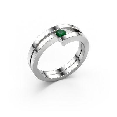 Ring Nikia 950 platinum emerald 3.4 mm