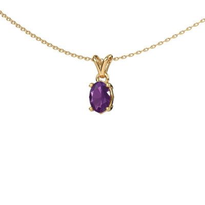 Kette Lucy 1 585 Gold Amethyst 7x5 mm