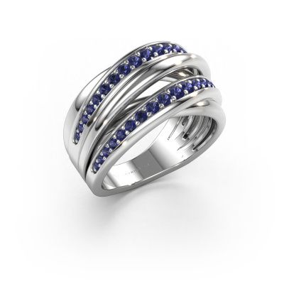 Ring Marylouise 2 585 Weißgold Saphir 1.2 mm