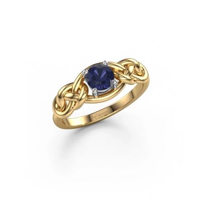 Ring Zoe 585 gold sapphire 5 mm