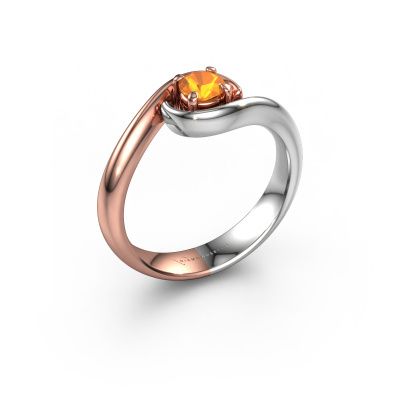 Engagement ring Linn 585 rose gold citrin 4.2 mm