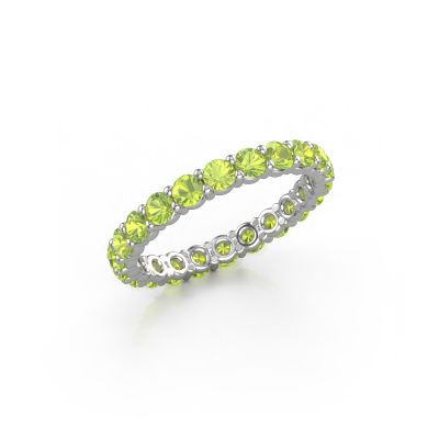 Stackable ring Heddy rnd 2.7 585 white gold peridot 2.7 mm