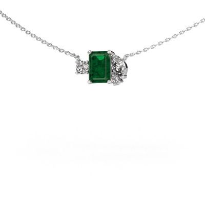 Pendant Frauke EME 950 platinum emerald 7x5 mm