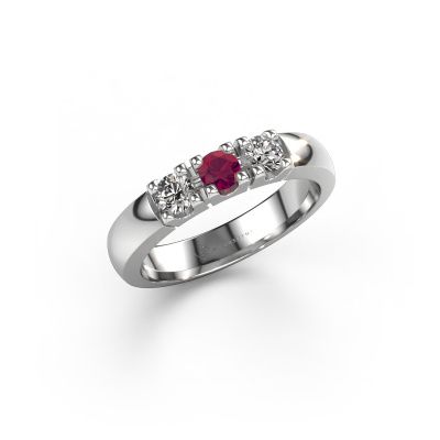 Ring Rianne 3 950 platinum rhodolite 3.4 mm