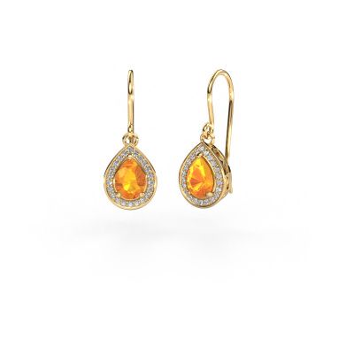 Pendants d'oreilles Beverlee 1 585 or jaune citrine 7x5 mm