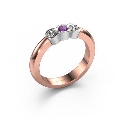 Ring Lotte 3 585 Roségold Amethyst 3 mm