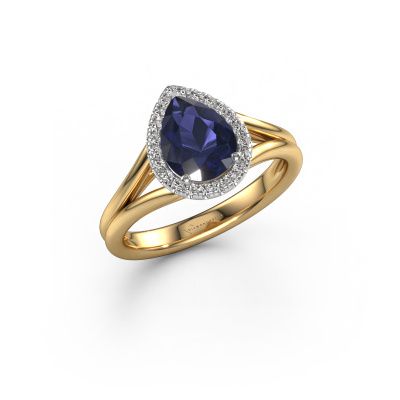 Verlobungsring Verla pear 1 585 Gold Saphir 8x6 mm