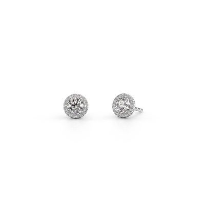 Earrings Seline rnd 950 platinum diamond 0.96 crt