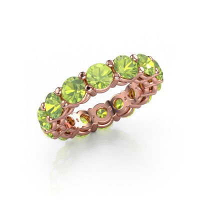 Stackable ring Michelle full 4.7 585 rose gold peridot 4.7 mm