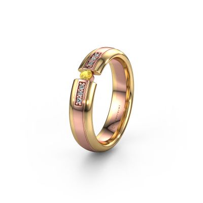 Wedding ring WH2128L26C 585 rose gold yellow sapphire ±0.20x0.08 in