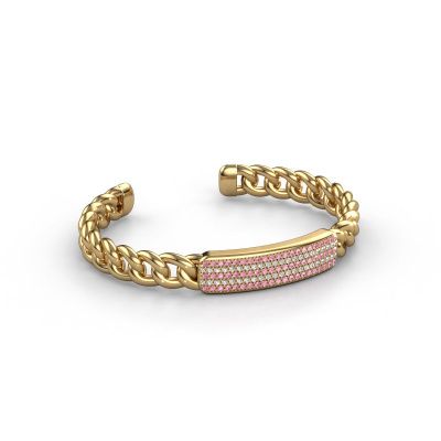 Link bracelet Alix 2 8mm 585 gold pink sapphire 1.4 mm