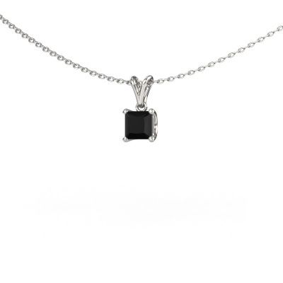 Pendant Sam SQR 950 platinum black diamond 0.60 crt