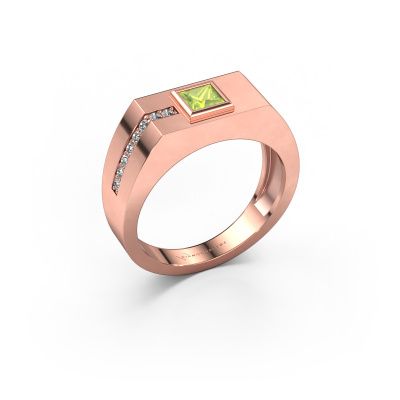 Herrenring Robertus 1 585 Roségold Peridot 4 mm