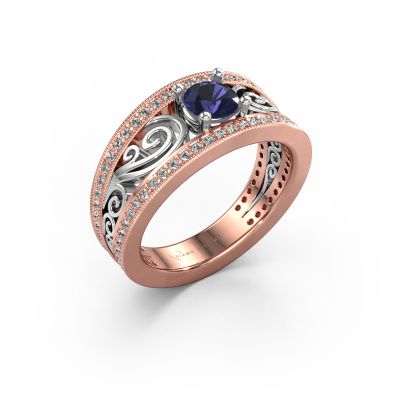Ring Julliana 585 rose gold sapphire 5 mm