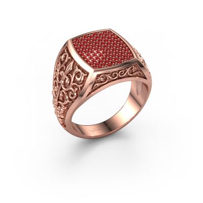 Men's ring Danny 585 rose gold ruby 0.9 mm