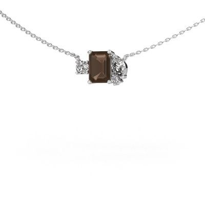 Pendentif Frauke EME 585 or blanc quartz fumé 7x5 mm