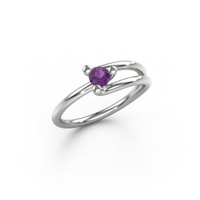 Ring Roosmarijn 585 Weißgold Amethyst 3.7 mm