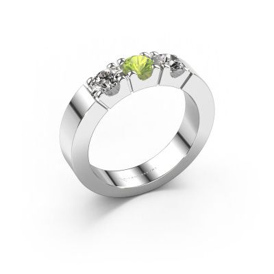 Ring Dana 3 585 white gold peridot 4 mm
