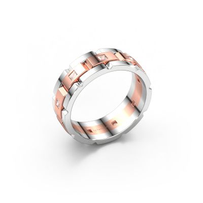 Herrenring Ricardo 2 585 Roségold Morganit Champagner 2 mm