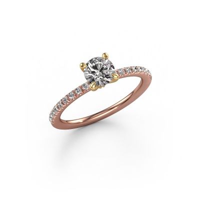 Engagement ring Crystal RND 2 585 rose gold diamond 0.78 crt