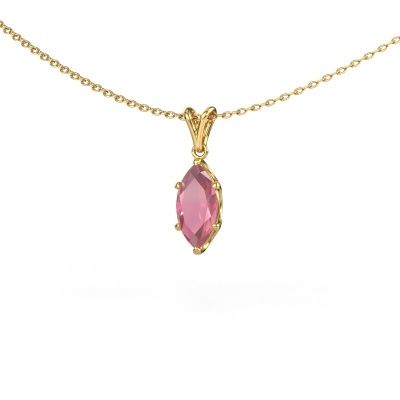 Pendant Sam MRQ 585 gold tourmaline pink 10x5 mm