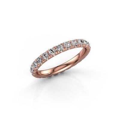 Bague Jackie 2.3 585 or rose diamant synthétique 1.25 crt