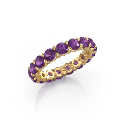 Stackable ring Heddy rnd 3.7 585 gold amethyst 3.7 mm