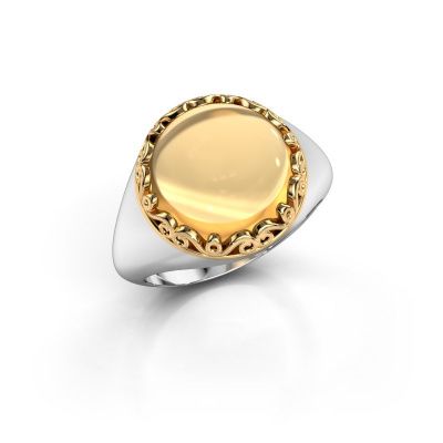 Ring Birgit 585 white gold citrin 12 mm