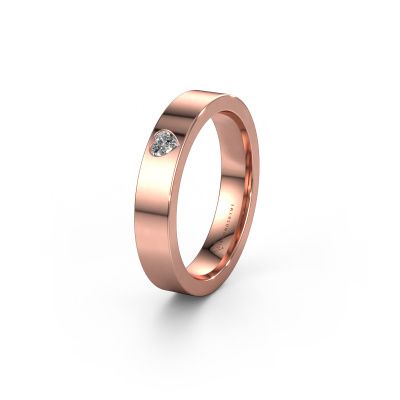 Wedding ring WH0101L14BPHRT 585 rose gold lab grown diamond ±0.16x0.08 in