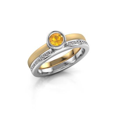 Ring Cara 585 gold citrin 4 mm