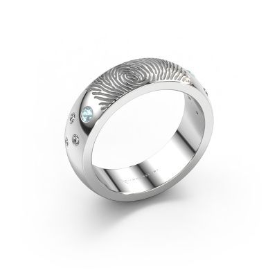 Alliance Minke 585 or blanc ±6x2.3 mm aigue-marine