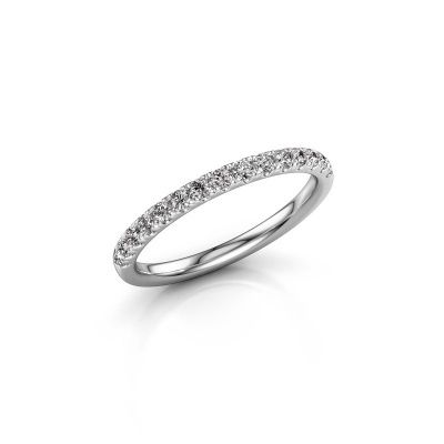 Stackable ring Jackie Half 585 white gold diamond 0.30 crt